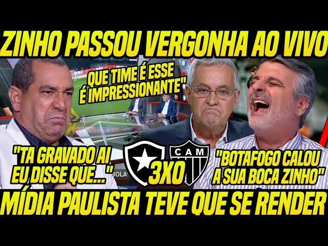 ATÉ os ANTIS se RENDERAM" ZINHO PASSA VERGONHA e PASCOAL RASGA ELOGIOS ao FOGÃO! "AMASSOU e GOLEOU"