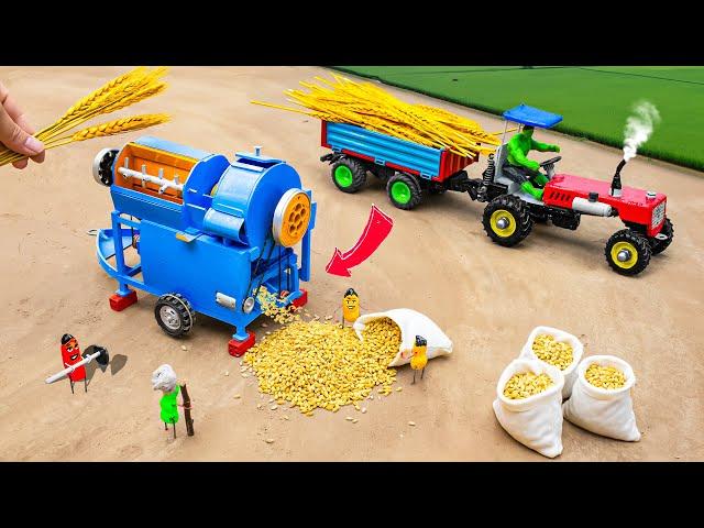 Diy tractor making mini threshing machine | New agricultural machine