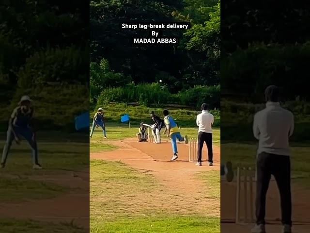 Legspin bowling delivery by MADAD ABBAS #legbreakbowling #legspin #legspinbowling