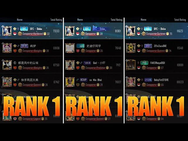 I hit Rank 1 on all 3 Leaderboards in 1 Season of PUBG Mobile