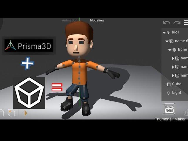 how to make character model in 3d modelling app : Prisma 3d