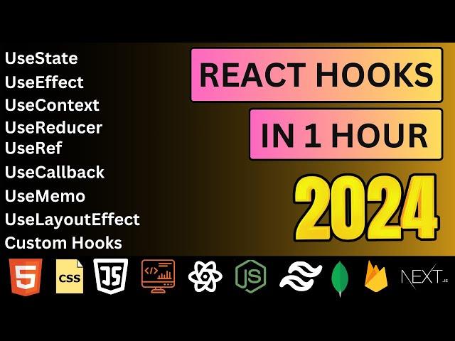 All React Hooks Explained in 1 Hour | React JS Hooks Interview Questions | React Hooks Crash Course