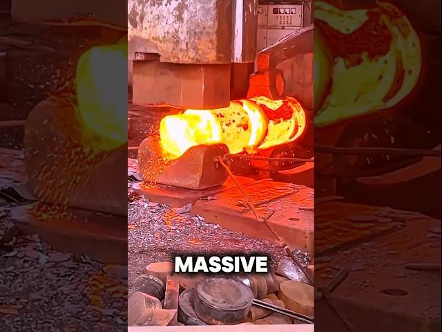 Crushing Fire and Force Inside a Metal Forge- Good equipment #forge #shorts
