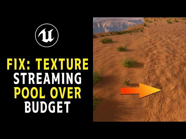 10 Second Fix: Texture Streaming Pool Over Budget UE5.1 Unreal Engine