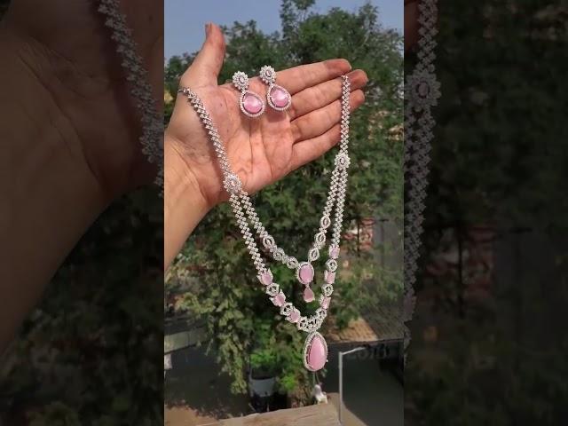 Fashion Jewellery, AD necklace, Sri Agni Collection