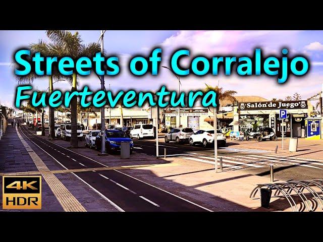 Streets of Corralejo early in the morning / Fuerteventura, Spain / 4K HDR