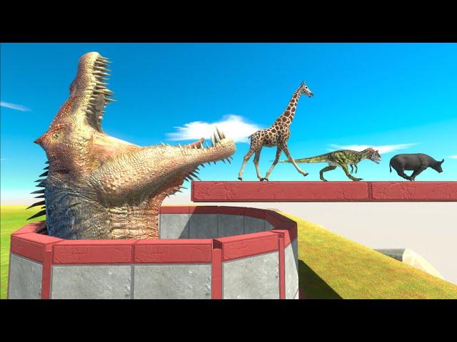 Who can Jump Over Spinosaurus Hole - Dinosaurs or Animals?