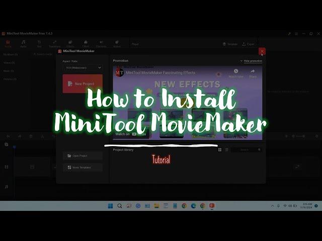 How to Install MiniTool MovieMaker in Windows 11