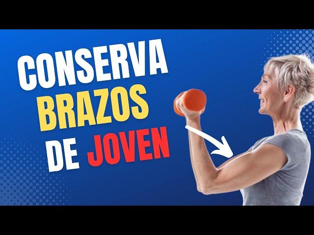 Así DETIENES el ENVEJECIMIENTO MUSCULAR EN BRAZOS  utilizando MANCUERNAS