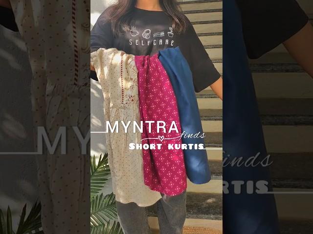 Myntra Short Kurtis haul #shortsviral #shortsfeed #myntrafinds #shortkurti #kurtihaulunder500 #short