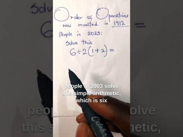 Is 6+2(1+2) = 1 or 9? #shorts