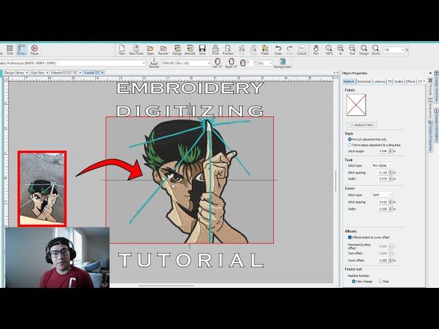 Best In-Depth Embroidery Digitizing Tutorial | HATCH | ANIME | TUTORIAL