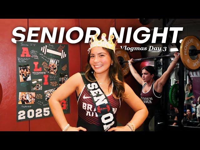 SENIOR NIGHT **Vlogmas Day 3** || Productive high school day in my life