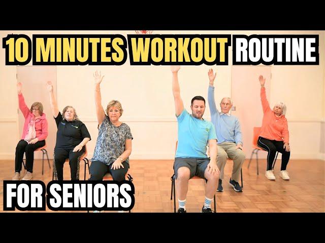 Quick 10-Minute Chair Workout For Seniors | Perfect Beginner Fitness Workout Routine