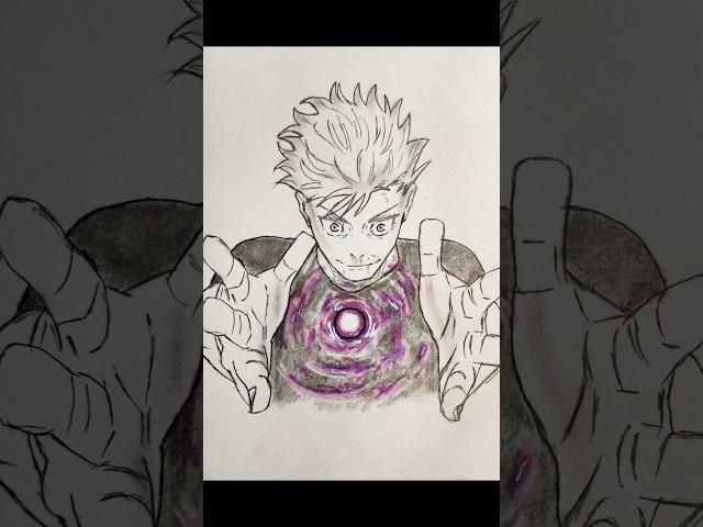 satoru gojo using Hollow purple speed drawing #gojo #satorugojo #jujutsukaisen #art #sketch