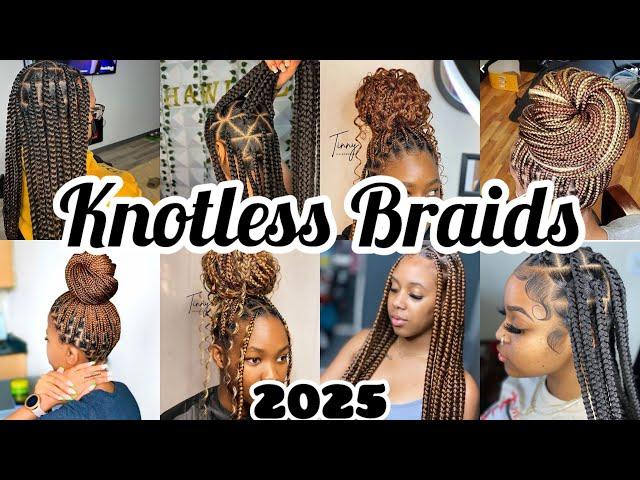 ‼️Latest Knotless Braids Hairstyles For 2025For All Black African Ladies