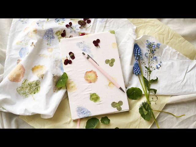 Book binding with flower prints - DIY by Søstrene Grene