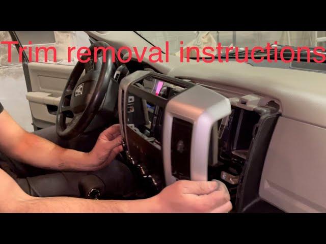 2010-2018 Dodge Ram dash bezel and stereo removal - easy instructions