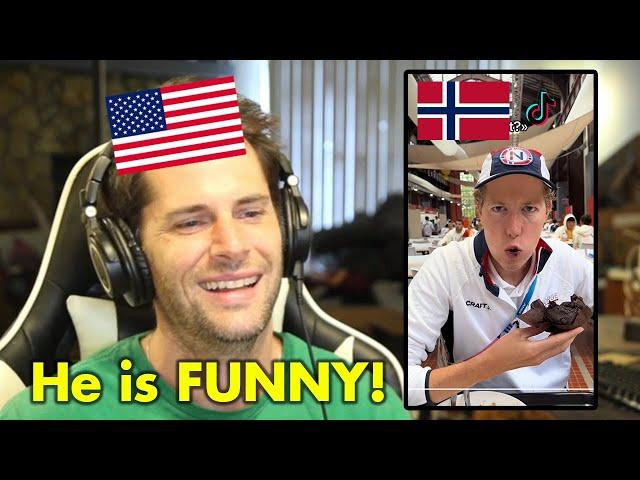 American Reacts to Henrik Christiansen | Viral Olympic Chocolate Muffin