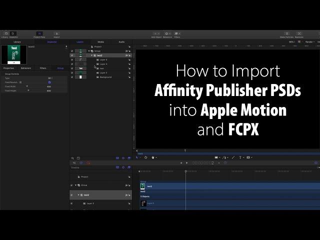 How to Import Affinity Publisher PSDs Into Apple Motion and FCPX