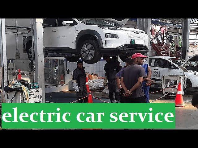 electric car maintenance service // EV गाडी कैसे service होता है 360volt battery