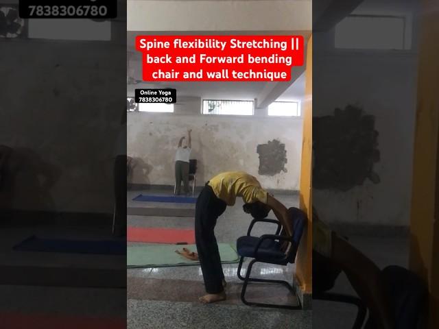 Standing Chakrasana Practice wall and Chair technique || Spine flexibility deep back Stretching