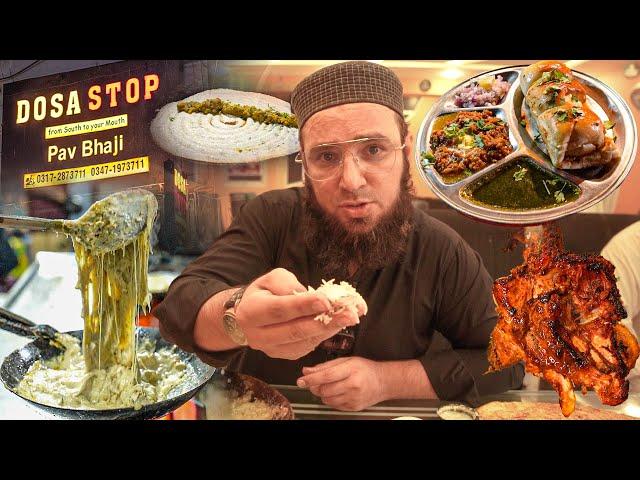 MOST VIRAL FOOD IN KARACHI | CHICKEN CHEESE HANDI | INDIAN DOSA AND AND PAV BHAJI | HARMAIN SHARFAIN