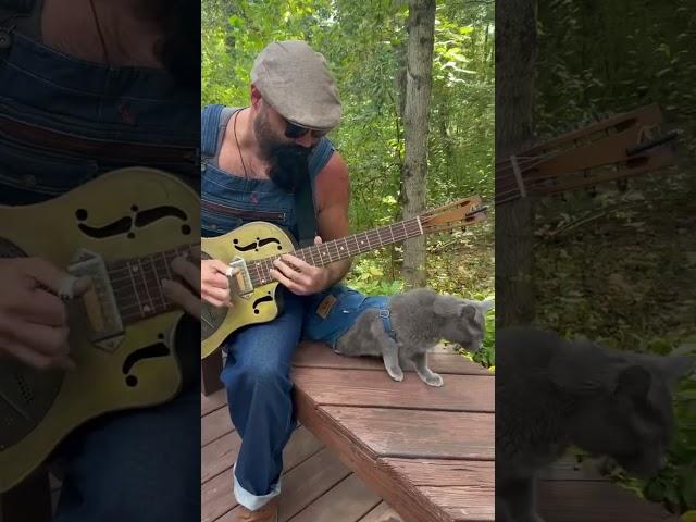 Just two buddies picking guitars in our overalls. Getting ready for big tour of the American West!