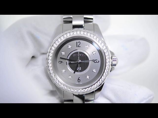 Chanel J12 H2565 Titanium Ceramic & Diamond Quartz Ladies Luxury Watch Review | Chronostore