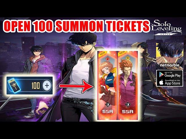 Solo Leveling: Arise Gameplay - Open 100 Summon Tickets Get SSR