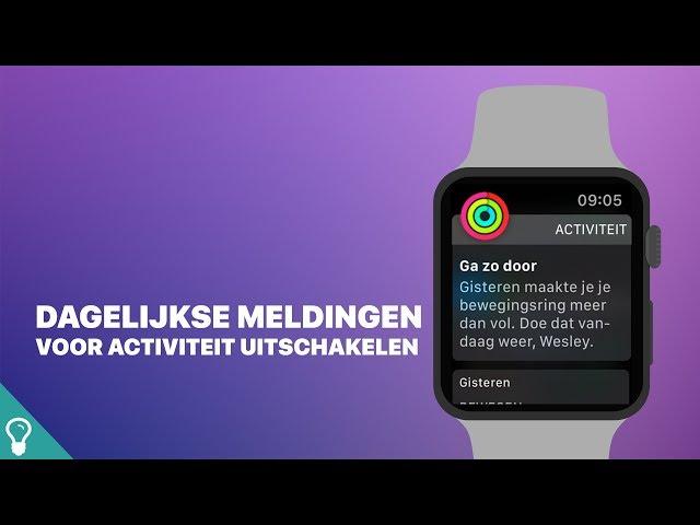 Mini screencast: Dagelijkse meldingen voor Activiteit uitschakelen