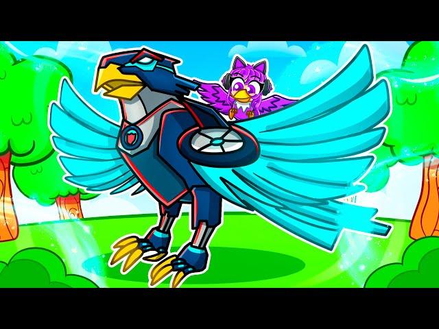 Playing As A PROTECTIVE TRANSFORMERS BIRD In Roblox Feather Family!