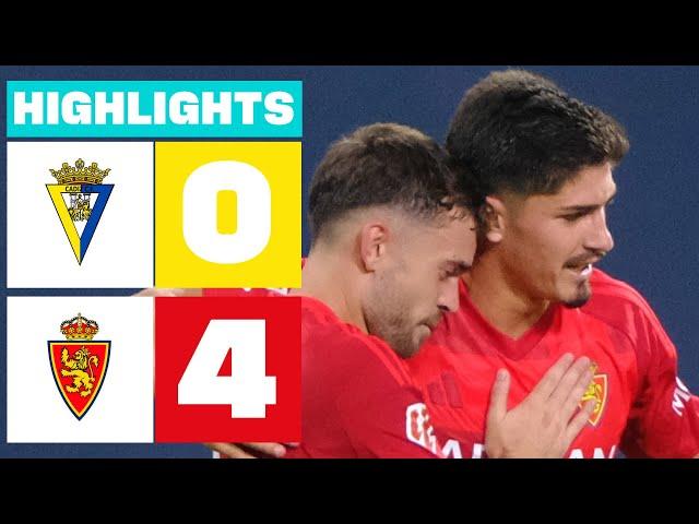 CÁDIZ CF 0 - 4 REAL ZARAGOZA | HIGHLIGHTS LALIGA HYPERMOTION