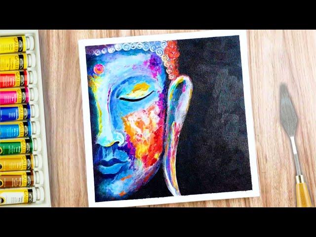 Buddha Painting / Step by step / Buddha painting for beginner / Daily Challenge #36 #buddhapainting