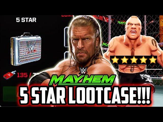 WWE MAYHEM NEW 5 STAR LOOTCASE OUT NOW! HOW TO GET 5 STAR SUPERSTARS/KEYS!!!