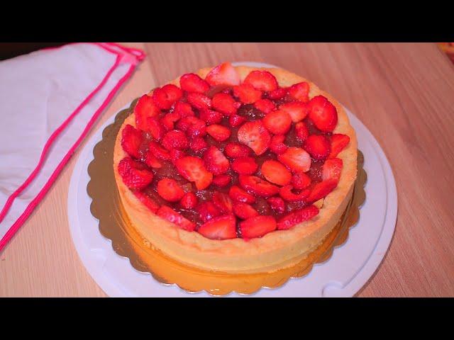 CROSTATA DI FRAGOLE - CROSTATA DI FRUTTA MORBIDA CON FRAGOLE E MARMELLATA SEMPLICE FATTA IN CASA