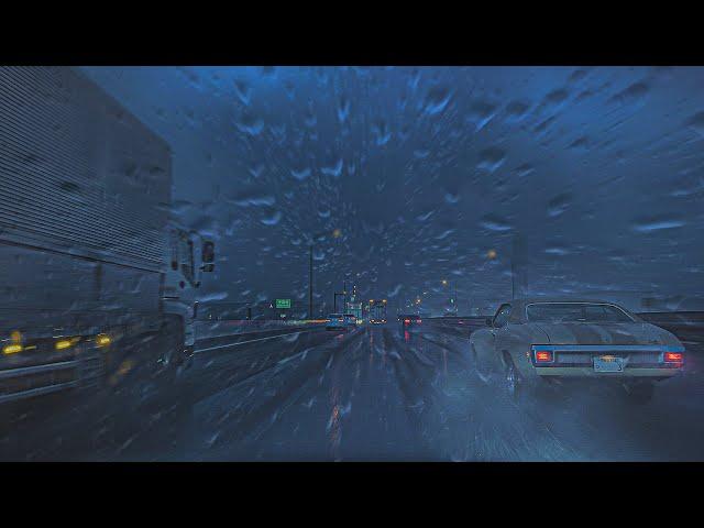 ️Driving in the Heavy Rainfor relaxing & deep sleep