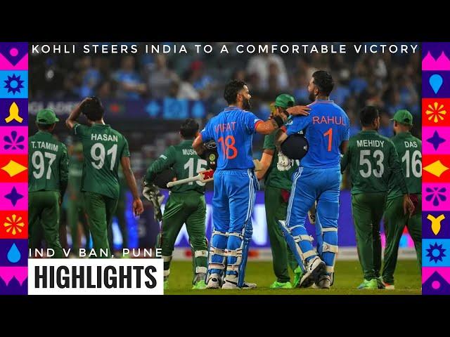 IND v BAN | PUNE | KOHLI SLAMS 48th ODI CENTURY | INDIA DEMOLISH SPIRITED BANGLADESH #icccwc2023