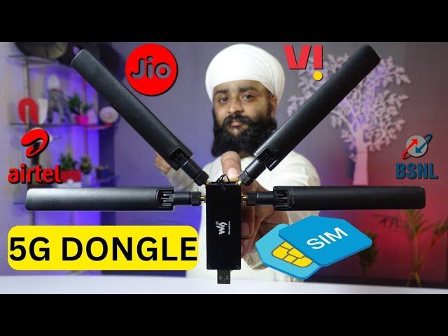 5G Sim USB DONGLE Router | Waveshare 5G Simcom Module M.2 Key B Interface Setup and Test in Hindi