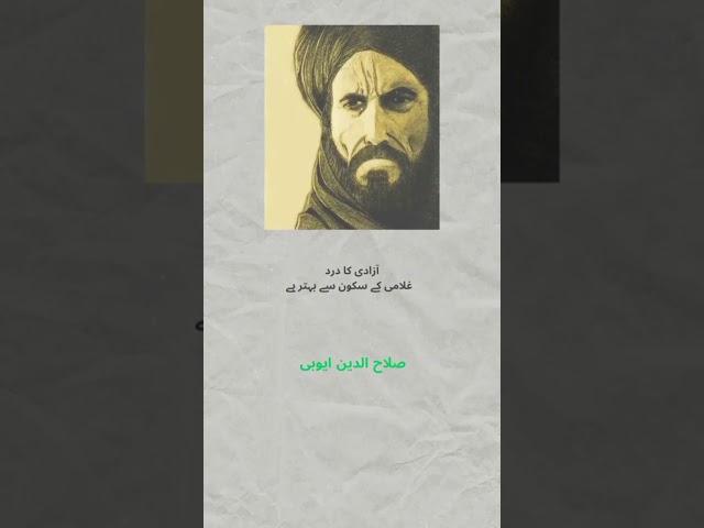 Sultan salahuddin ayubi azadi ka dard gulami ka sakoon sa batar ha | Voice Of Heart ️
