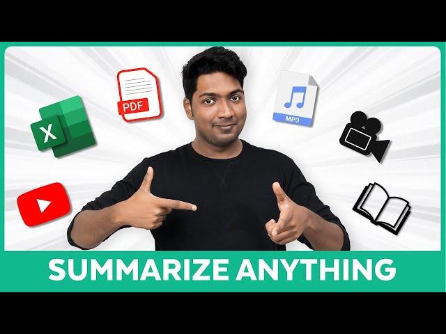 How to Summarise Anything Using AI in Seconds!