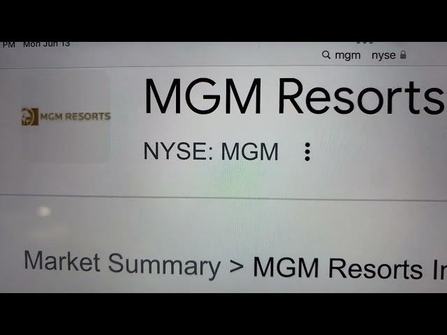  MGM Resorts International MGM Stock Trading Facts 