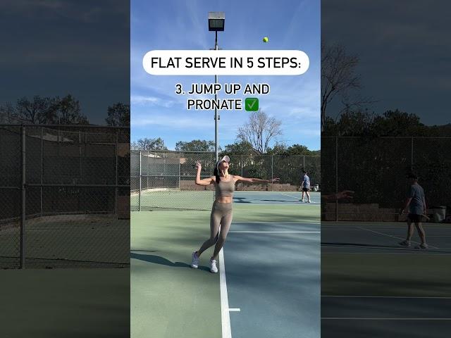 Flat serve in 5 steps  #serving #tennistip #servetennis #tennislife #tenniscreator