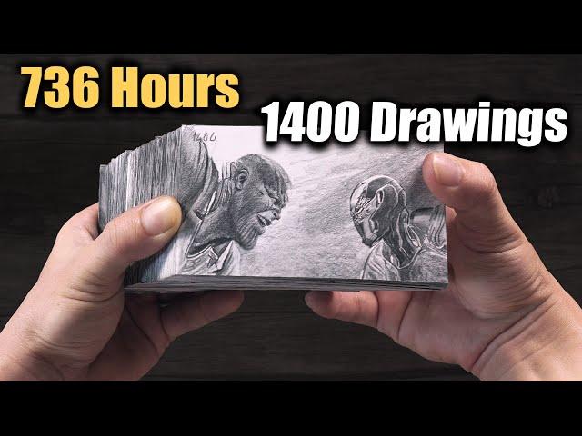 Thanos VS Iron Man - End Game FLIPBOOK - DP ART DRAWING