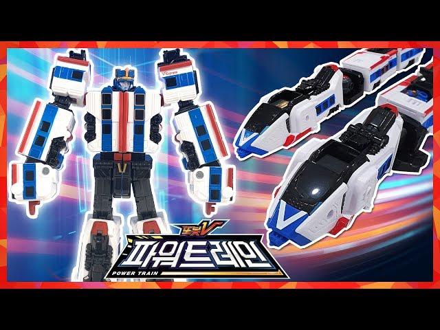 Tobot V power train! High-speed train moving at light speed! Transformation Robot kids toy [Yura]