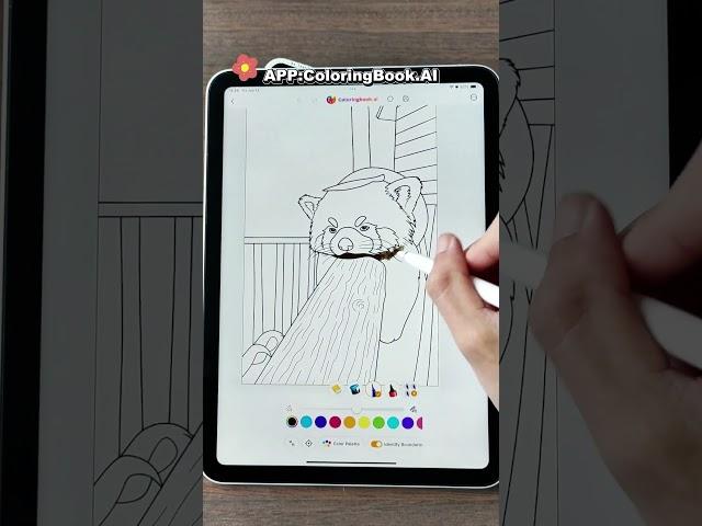 Coloring This Lazy Raccoon on ColoringBook.AI – Super Addictive! #LazyRaccoon#ColoringApp