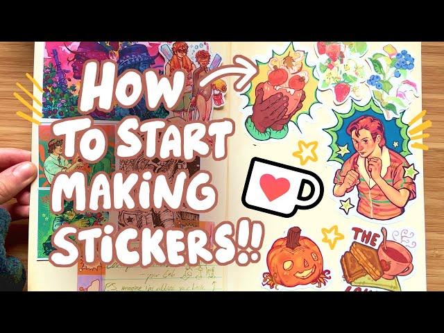 how I design and make stickers from home!  no cricut, step by step for beginners