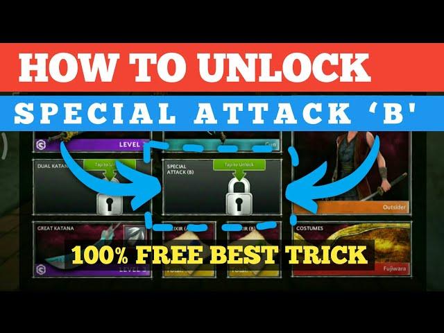 HOW TO UNLOCK  SPECIAL ATTACK ‘B' SLOT IN NINJA RYUKO 100% FREE BEST TRICK