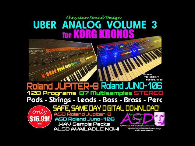 Roland Jupiter-8 Juno-106 Korg Kronos Uber Analog Volume 3 Sample Pack Rik Marston