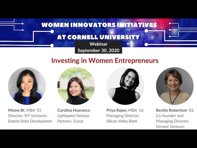 Investing in Women Entrepreneurs - Webinar 09/30/20